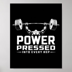 Bench Press oefening Bodybuilding Fitness Workout Poster