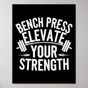 Bench Press oefening Bodybuilding Fitness Workout Poster