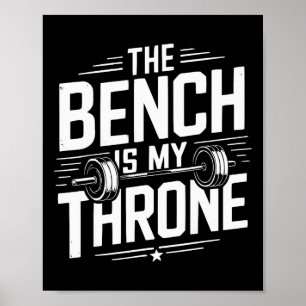 Bench Press oefening Bodybuilding Fitness Workout Poster