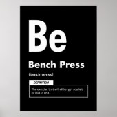 Bench Press - Periodic Table - Funny Gym Meme Poster (Voorkant)
