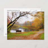 Bench Scene - Ashuelot River Park Briefkaart (Voorkant / Achterkant)