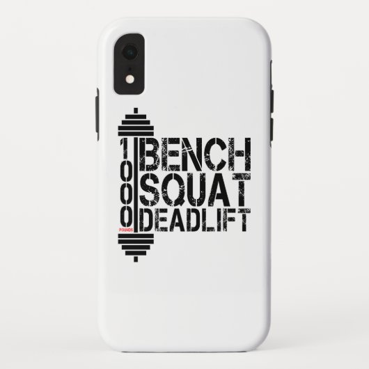 Bench Squat Deadlift fitness van 1000 lbs Case-Mate iPhone Case (Achterkant)