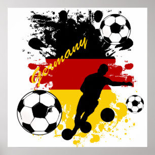 Bend het Duitsland Voetbal splash devices Poster
