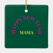  "Bend It Like 2025" Yoga Cat Keramisch Ornament (Achterkant)