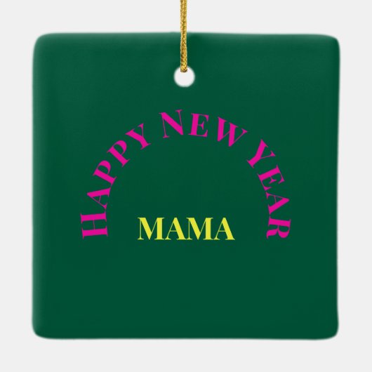  "Bend It Like 2025" Yoga Cat Keramisch Ornament (Achterkant)