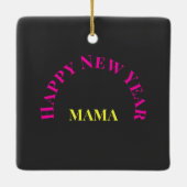 "Bend It Like 2025" Yoga Cat Keramisch Ornament (Achterkant)