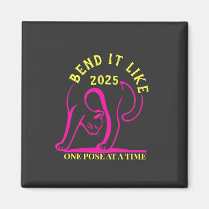 "Bend It Like 2025" Yoga Cat Magneet