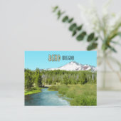 Bend Oregon Mountain Vintage Briefkaart (Staand voorkant)