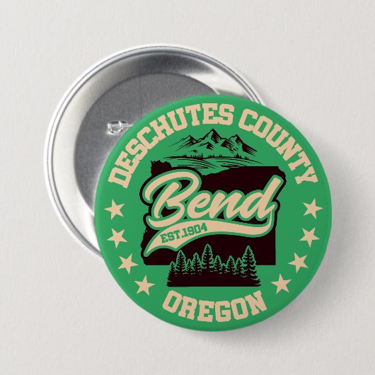 Bend, Oregon Ronde Button 7,6 Cm (Voorkant /achterkant)
