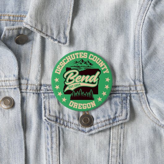 Bend, Oregon Ronde Button 7,6 Cm (In situ)