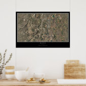 Bend Oregon van de Ruimtesatellietkaart Poster (Keuken)