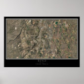 Bend Oregon van de Ruimtesatellietkaart Poster (Voorkant)