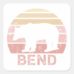 Bend Retro-Beer Vierkante Sticker