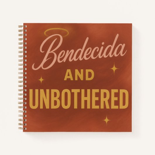 "Bendecida and Unbothered" Custom Journal Notitieboek (Voorkant)
