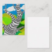 Bendy Tree Design Clouds Grassy Landscape Notitiekaartje (Voorkant / Achterkant)