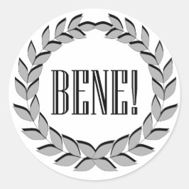 Bene. Goed gedaan! Ronde Sticker