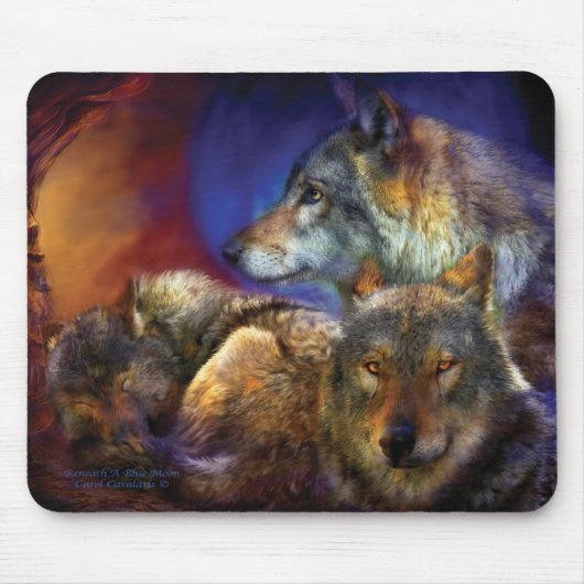 Beneath A Blue Moon Mousepad Muismat (Voorkant)