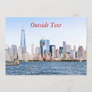 Beneden-Manhattan Color Sketch-uitnodiging Kaart
