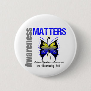 Beneden Syndrome Awareness Matets Ronde Button 5,7 Cm