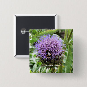 BENEDEN VIERKANTE BUTTON 5,1 CM