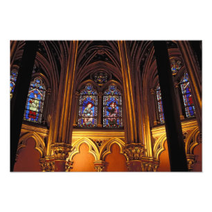 Benedenkapel van La Sainte-Chapelle, Parijs, 2 Foto Afdruk