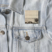 Benedict and Burnham Manufacturing Company Vierkante Button 5,1 Cm (In situ)