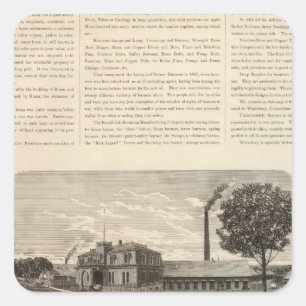 Benedict and Burnham Manufacturing Company Vierkante Sticker