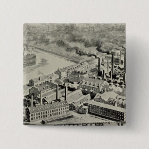 Benedict & Burnham Mfg Co. Vierkante Button 5,1 Cm