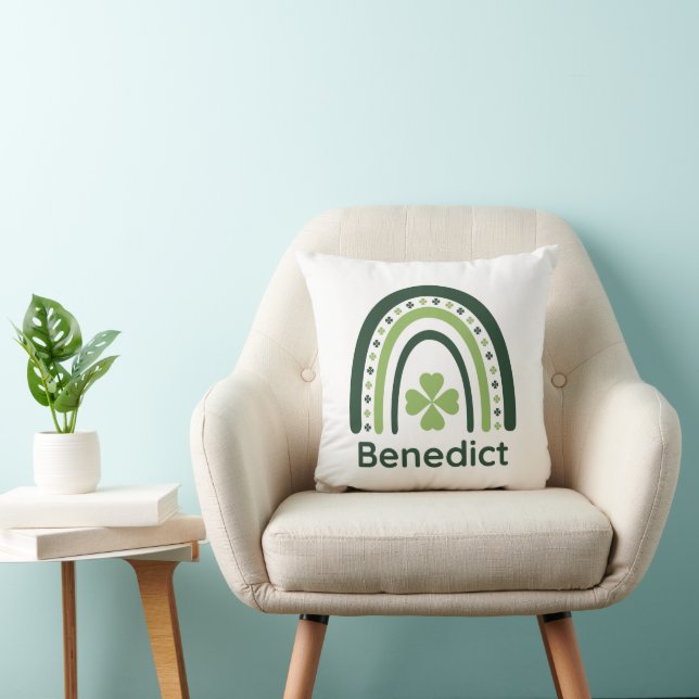 Benedict Clover Boho Regenboog Kussen (Stoel)