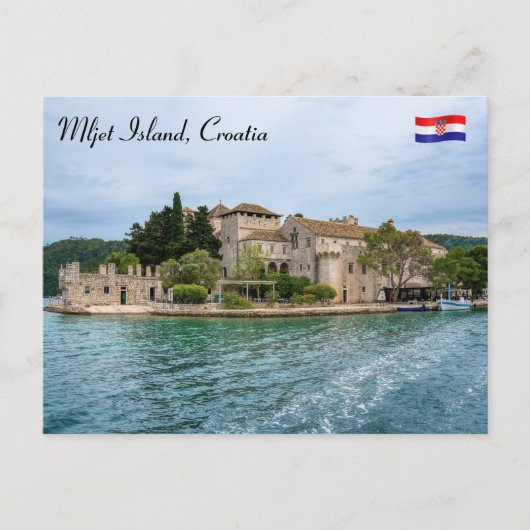 Benedictijns klooster op het eiland Mljet - Kroati Briefkaart (Voorkant)
