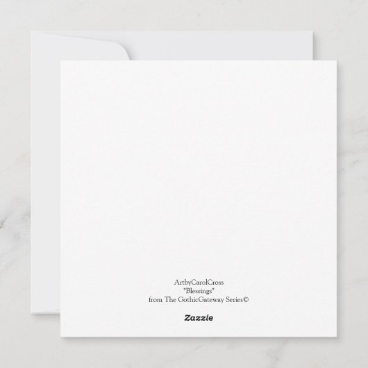 Bénédiction Beauté gothique Carte de Noël (Dos)