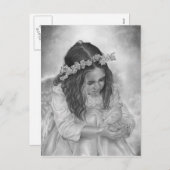 Bénédiction de colombe fille ange Carte postale (Devant / Derrière)