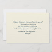 Bénédiction de la Pâque. Carte de voeux pour les b (Dos)