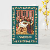 Bénédiction de la Pâque. Carte Judaïca Fine Art (Fleur jaune)