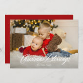 Bénédiction de Noël Carte de Noël (Devant / Derrière)