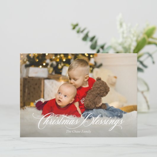 Bénédiction de Noël Carte de Noël (Debout devant)