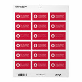 Bénédiction de Noël Rouge Étiquette de Noël (Feuille entière)