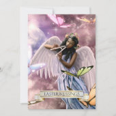 Bénédiction de Pâques.Ange avec Cartes aux Papillo (Devant)