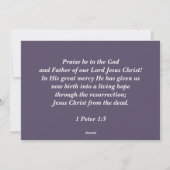 Bénédiction de Pâques. Cartes de Pâques chrétienne (Dos)