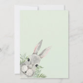 Bénédiction de Pâques Curieux lapin gris Carte ver (Dos)