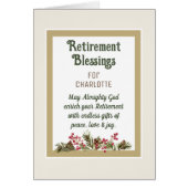 Bénédiction de retraite pour carte d'ami (Devant)