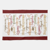 Bénédiction de Thanksgiving Serviette de cuisine B (Horizontal)