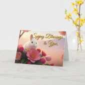 Bénédiction du printemps - Carte de voeux de Pâque (Fleur jaune)