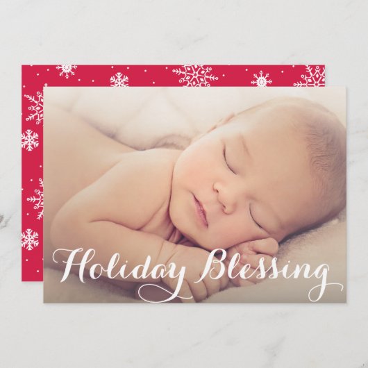 Bénédiction | Faire-part de naissance de vacances (Devant / Derrière)