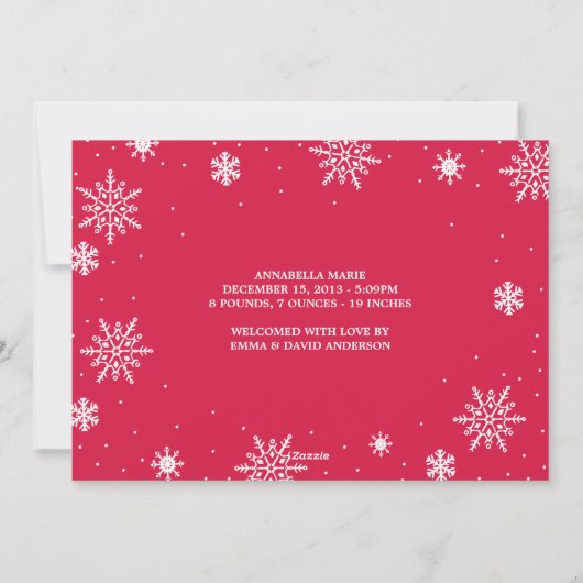 Bénédiction | Faire-part de naissance de vacances (Dos)