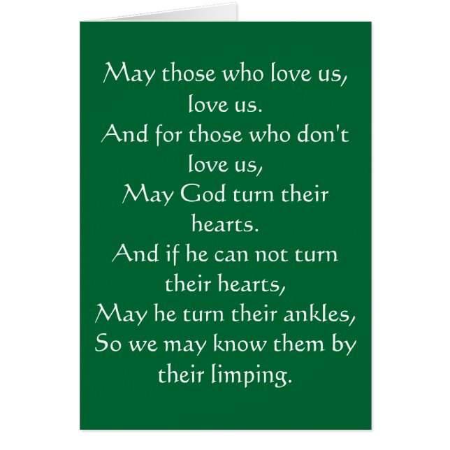 Bénédiction irlandaise 3 (Devant)