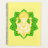 Bénédiction Jaune et Vert Lord Ganesh Planificateu (Devant)
