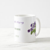 bénédiction pâques violet violet aquarelle Mug (Devant droit)