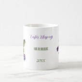 bénédiction pâques violet violet aquarelle Mug (Centre)