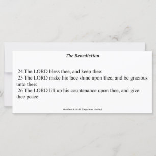 Benediction Prayer Kaart